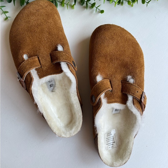 Birkenstock Shoes - Birkenstock Boston Shearling - Mink